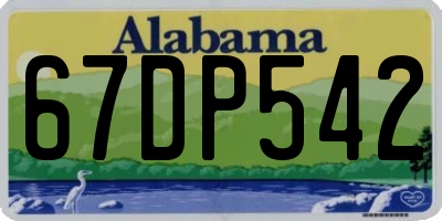 AL license plate 67DP542