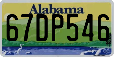 AL license plate 67DP546