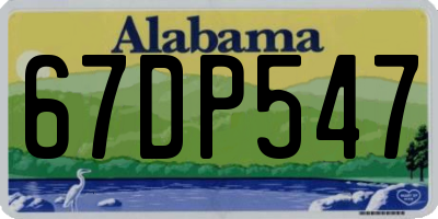 AL license plate 67DP547