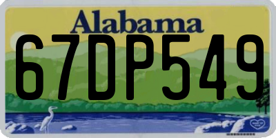 AL license plate 67DP549