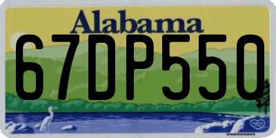 AL license plate 67DP550