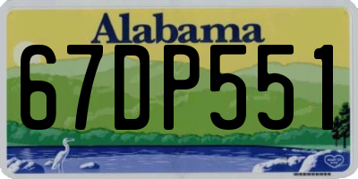 AL license plate 67DP551