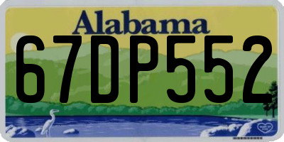 AL license plate 67DP552