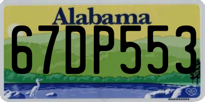 AL license plate 67DP553