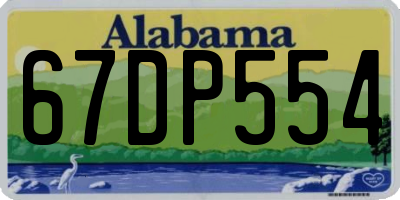 AL license plate 67DP554