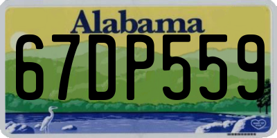 AL license plate 67DP559