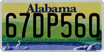 AL license plate 67DP560