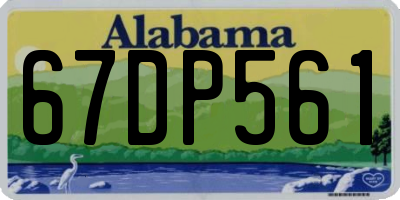 AL license plate 67DP561