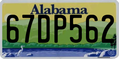 AL license plate 67DP562