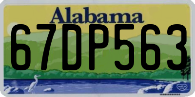 AL license plate 67DP563