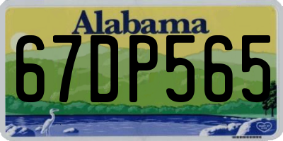 AL license plate 67DP565