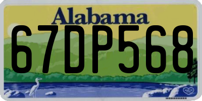 AL license plate 67DP568