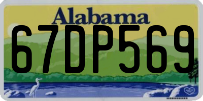 AL license plate 67DP569