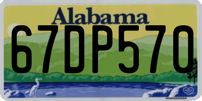 AL license plate 67DP570