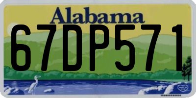 AL license plate 67DP571