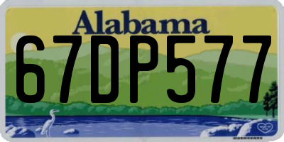 AL license plate 67DP577