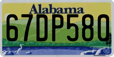 AL license plate 67DP580