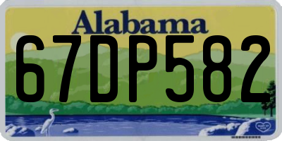 AL license plate 67DP582