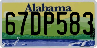 AL license plate 67DP583