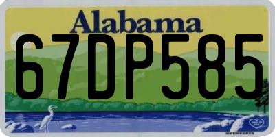 AL license plate 67DP585