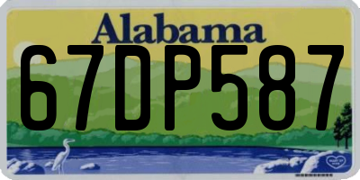 AL license plate 67DP587