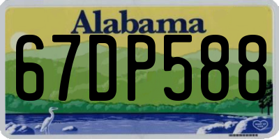 AL license plate 67DP588