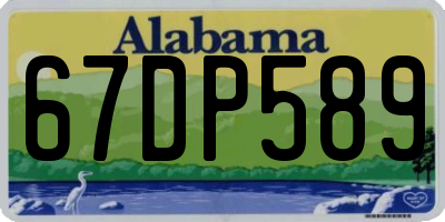 AL license plate 67DP589