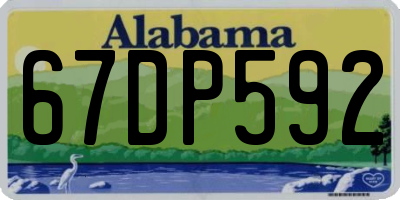 AL license plate 67DP592