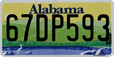 AL license plate 67DP593