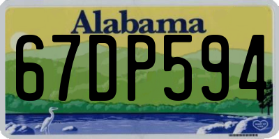 AL license plate 67DP594