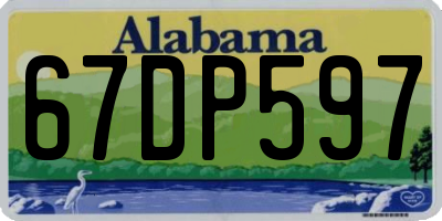 AL license plate 67DP597