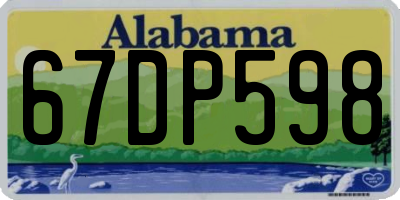 AL license plate 67DP598