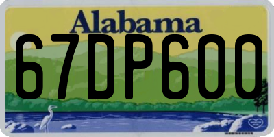 AL license plate 67DP600