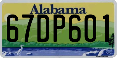 AL license plate 67DP601