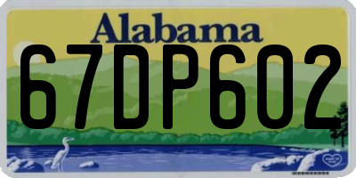 AL license plate 67DP602