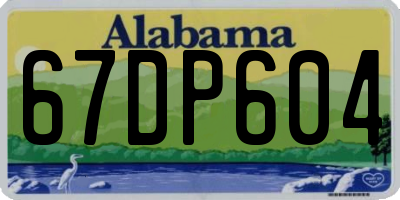 AL license plate 67DP604