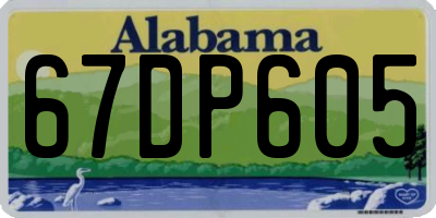 AL license plate 67DP605