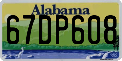 AL license plate 67DP608