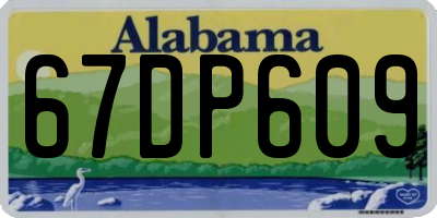 AL license plate 67DP609