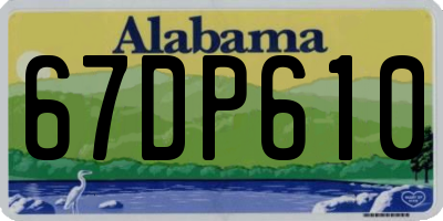 AL license plate 67DP610