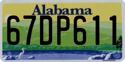 AL license plate 67DP611