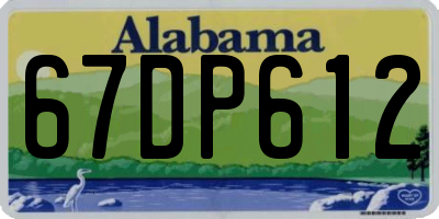 AL license plate 67DP612