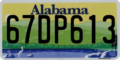 AL license plate 67DP613