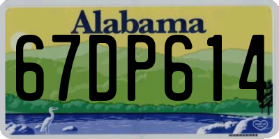 AL license plate 67DP614