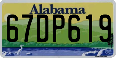 AL license plate 67DP619