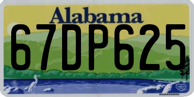 AL license plate 67DP625