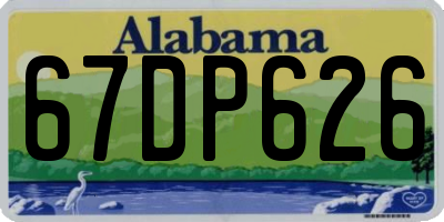 AL license plate 67DP626