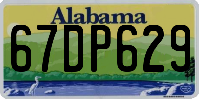 AL license plate 67DP629