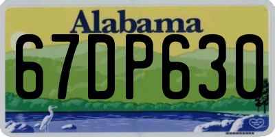 AL license plate 67DP630