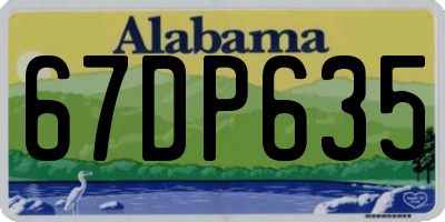 AL license plate 67DP635